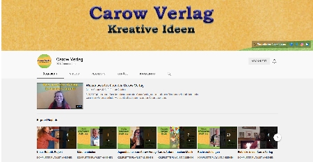 Screenshot Carow Verlag YouTube Kanal