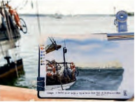 Melanie Volkmann unterrichtet Aquarell in der VHS